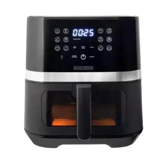 Fritadeira Air Fryer Digital Touch c/ Visor Sem Óleo 7 Litros Gourmand Gris Black&Decker Menor preço em Fritadeira Air Fryer Digital Touch c/ Visor Sem Óleo 7 Litros Gourmand Gris Black&Decker