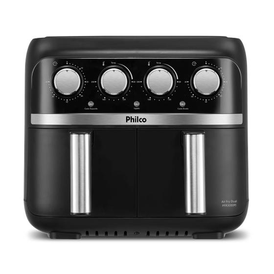 Fritadeira Air Fryer Dual Philco PFR3000PI Duplo Cesto 8L Fritadeira