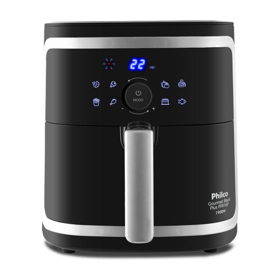 Fritadeira Air Fryer Gourmet Philco Antiaderente 5,5 Litros 1900W Preto