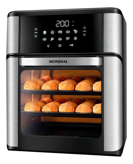 Imagem de Fritadeira Air Fryer Mondial Oven 12 Litros Preto Inox 2000w 220V