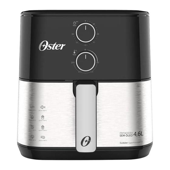 Fritadeira Air Fryer Oster 4,6L Inox Compact 1500W OFRT520 Imagem de Fritadeira Air Fryer Oster 4,6L Inox Compact 1500W OFRT520