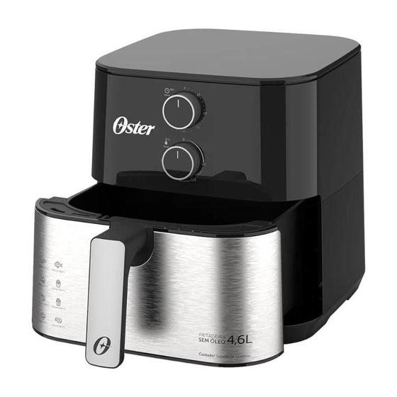 Fritadeira Air Fryer Oster 4,6L Inox Compact 1500W OFRT520 Fritadeira