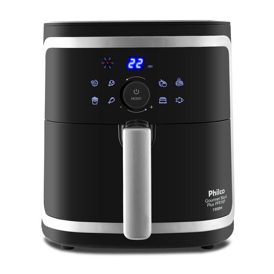 Fritadeira Air Fryer Philco 5,5 litros PFR16P Gourmet Black Plus Fritadeira Elétrica e