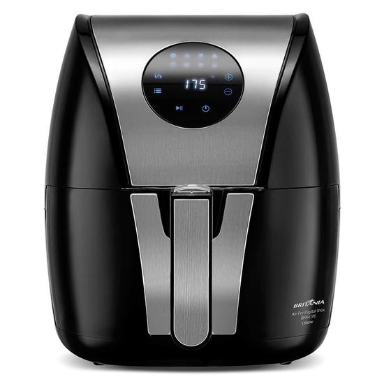 Fritadeira Air Fryer Sem Óleo Britânia Digital, 5L, 1500W, 127V, Inox - BFR41PI Menor preço em Fritadeira Air Fryer Sem Óleo Britânia Digital, 5L, 1500W, 127V, Inox - BFR41PI