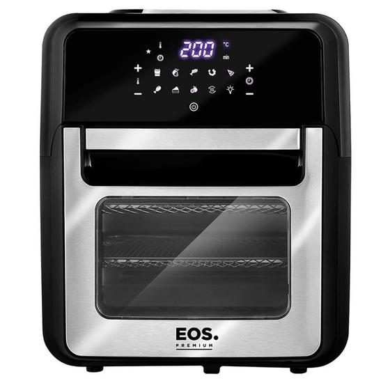 Imagem de Fritadeira Air Fryer Sem Óleo EOS Premium Digital Touch EAF12I, 12L, 127V, Inox - B169145