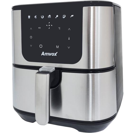 Imagem de Fritadeira AirFryer Elétrica Sem Óleo 7 Litros 1700W Painel Digital Timer Preta Amvox Arf 1255