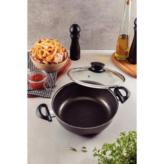 Imagem de Fritadeira Antiaderente Tramontina Paris 24Cm Chumbo 2,8 L