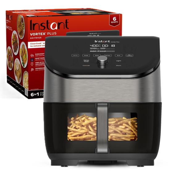 Imagem de Fritadeira de Ar Instant Vortex Plus 6QT - 1700W - Preta - com Apagador de Odores
