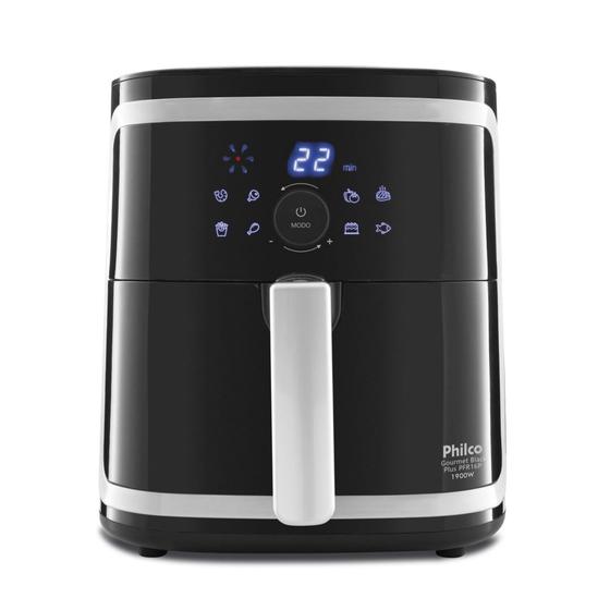 Fritadeira digital air fryer philco 220v 5,5l - preta - 1900w Menor preço em Fritadeira digital air fryer philco 220v 5,5l - preta - 1900w
