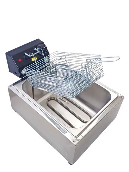 Imagem de Fritadeira elétrica 6 litros 1 cuba em aço inox MaqInox