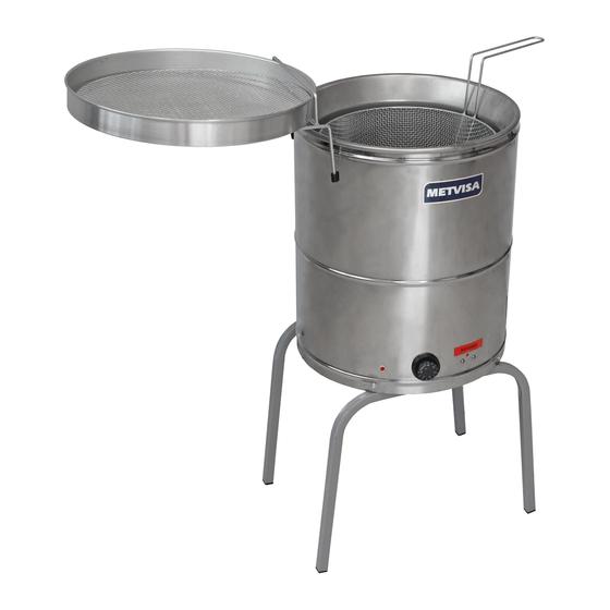 Imagem de Fritadeira Elétrica Água E Óleo 27L Inox Metvisa Fie-20 220V