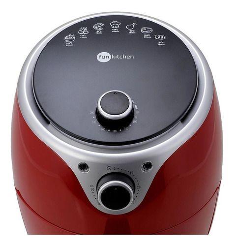 Imagem de Fritadeira Elétrica Air Fryer 3,5l Vermelha Fun Kitchen 220v