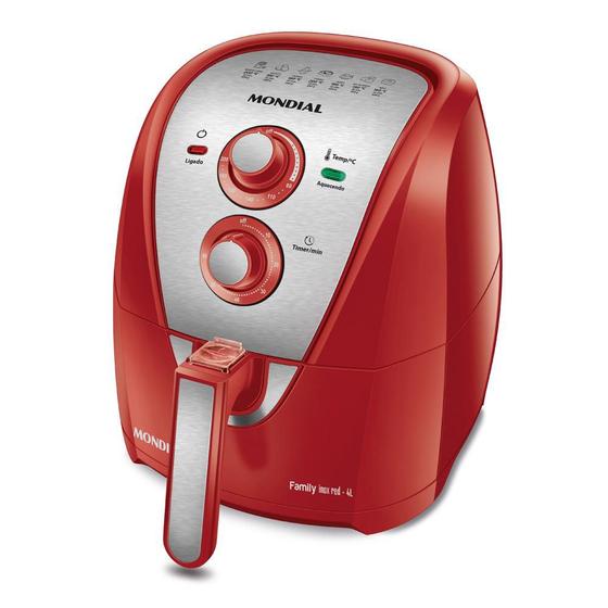 Fritadeira Elétrica Air Fryer 4L Mondial AFN40RI Vermelha 220V