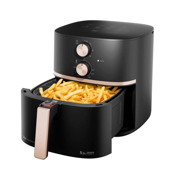 Imagem de Fritadeira Elétrica Air Fryer Grand Family 5,2L Antiaderente, Aviso Sonoro e Timer 60min 220v Wap