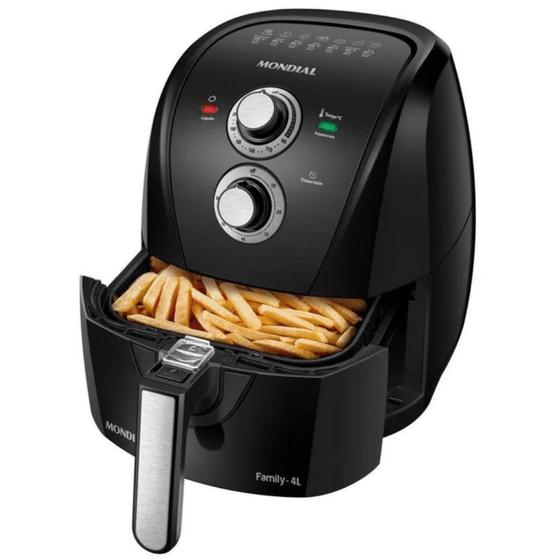 Fritadeira Elétrica Air Fryer Mondial 4 Litros AFN-40-BFS Preta Menor preço em Fritadeira Elétrica Air Fryer Mondial 4 Litros AFN-40-BFS Preta