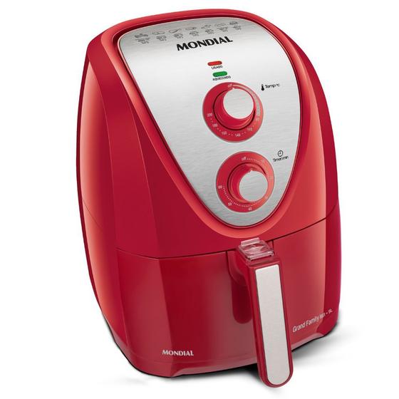 Fritadeira Elétrica Air Fryer Mondial 5 Litros AFN50RI Vermelha/Inox