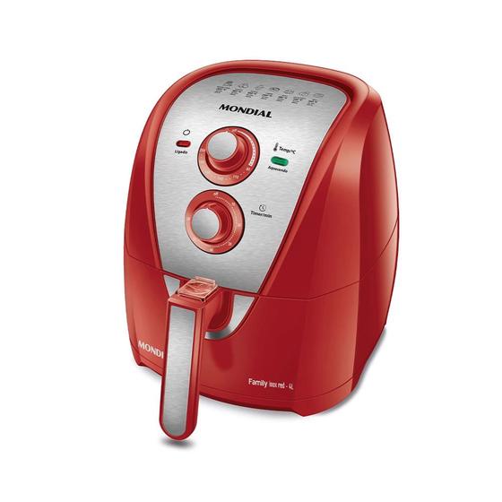 Fritadeira Elétrica Air Fryer Mondial AFN40RI 4L Inox/Vermelha 127V
