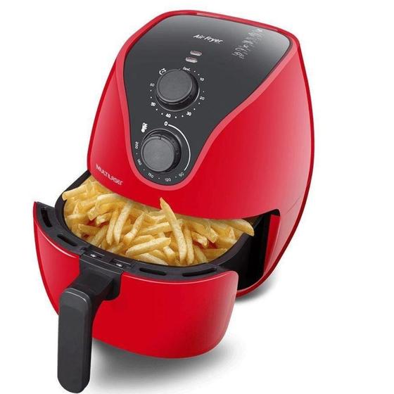 Fritadeira Eletrica Air Fryer Multilaser 4 Litros 1500W220V Vermelha