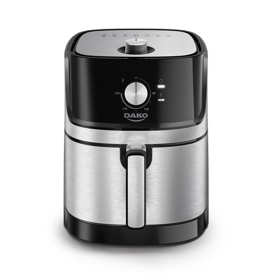 Imagem de Fritadeira Elétrica Air Fryer Sem Óleo 5L Dako com Painel Analógico 1700W Preto/Inox 220V