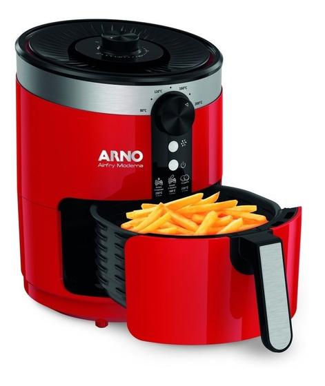 Fritadeira Elétrica Airfry Arno 3,5L Moderna Sem Óleo 1200W Vermelha Menor preço em Fritadeira Elétrica Airfry Arno 3,5L Moderna Sem Óleo 1200W Vermelha