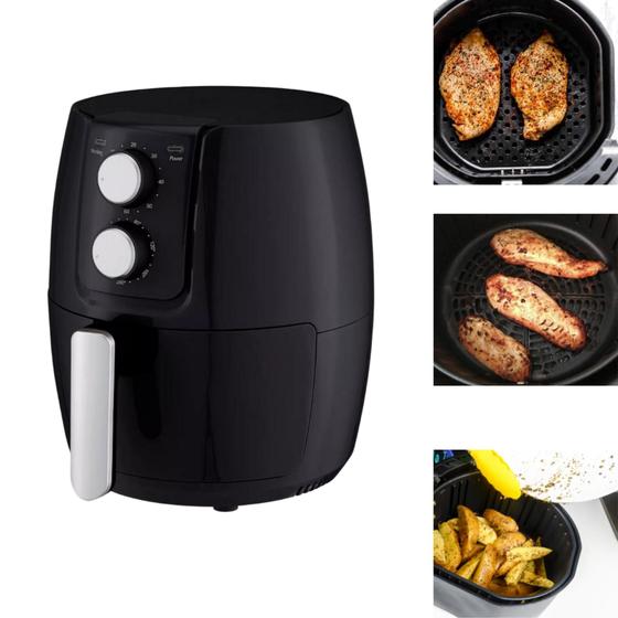 Imagem de Fritadeira Elétrica Airfryer Bak 3.6l 1400w 110v ou 220v Alta Performance Turbo Star Duplo