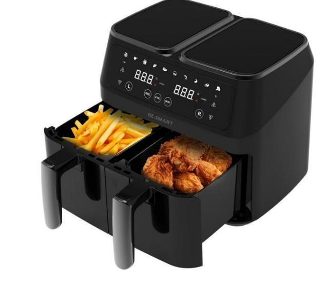 Imagem de Fritadeira Elétrica Cesto Duplo Be Smart Bsaf8200 Preto 8 Litros 127V