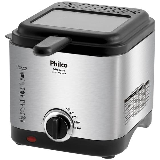 Imagem de Fritadeira eletrica com oleo 1,8l 900w philco deep fry inox 220v