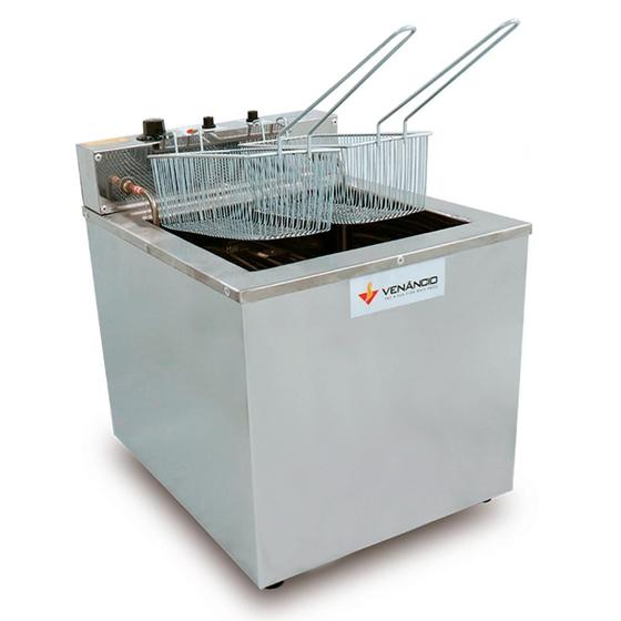 Imagem de Fritadeira Elétrica de Mesa Água e Óleo SFAO4 - 23 L - 18 L Óleo + 5 L Água Aço Inox 5000W - Venâncio