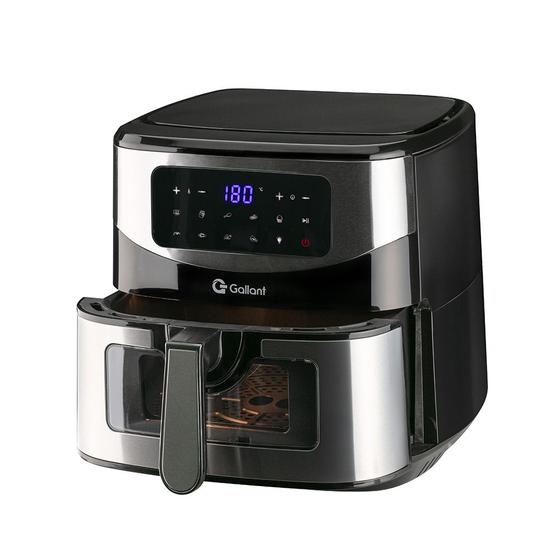 Vista lateral da fritadeira Gallant 7,5L mostrando o design compacto e moderno