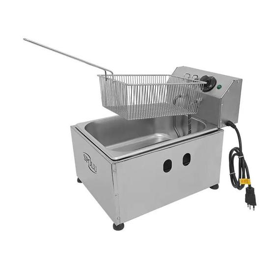 Imagem de Fritadeira Elétrica Industrial 1 Cuba 6L Óleo Inox 3000W 220v Spolu