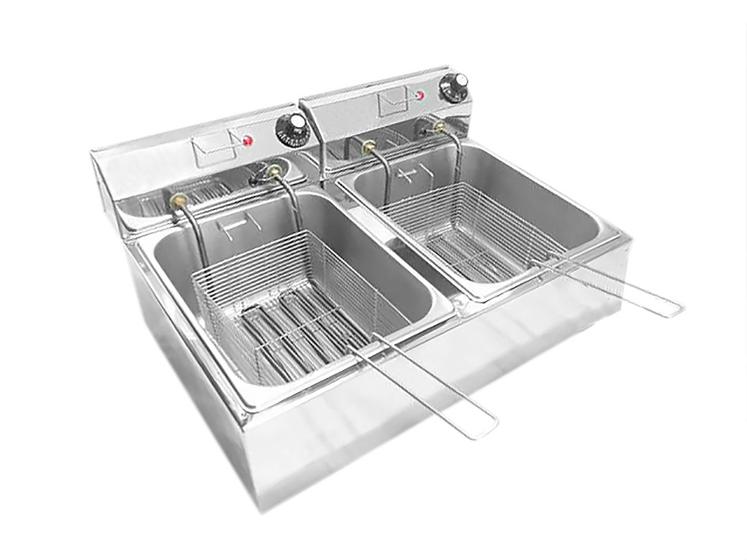 Imagem de Fritadeira Eletrica Industrial Dupla 14 L Aço Inox MASTER