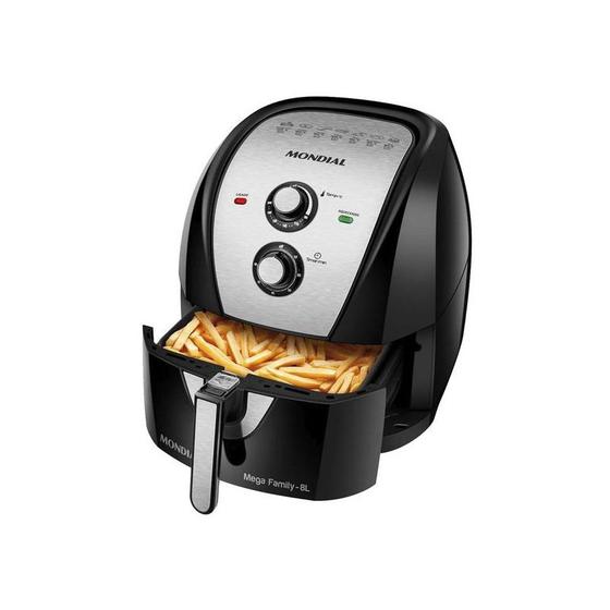 Imagem de Fritadeira Elétrica Mondial Afn 80Bi 110V Preto Prata 8L - Fritadeira de Quente de 8 Litros