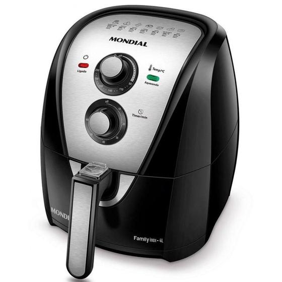 Imagem de Fritadeira Elétrica Mondial Air Fryer 4 Litros Afn-40 Preto/inox 220v