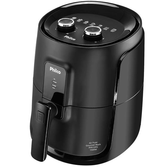 Fritadeira Elétrica Philco Air Fryer Gourmet Black PFR15 4L 1500W Timer