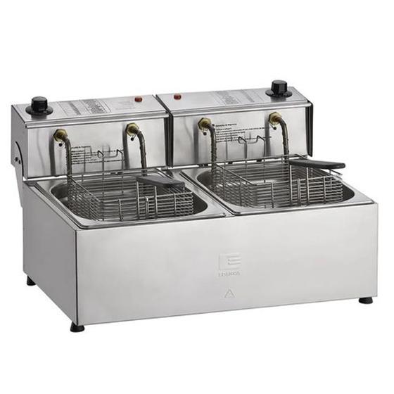Imagem de Fritadeira Elétrica Profissional Dupla 10L 2 Cubas 5 Litros FED-10 Fritador 127v - EDANCA