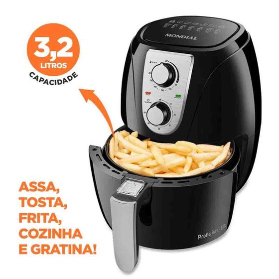 Fritadeira eletrica s/oleo air fryer 3,2 litros mondial Af34