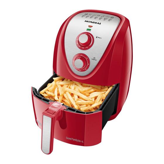 Imagem de Fritadeira elétrica sem óleo Air Fryer 5L 1900W Grand Family Inox - AFN-50-RI - Mondial