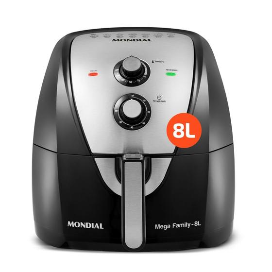 Imagem de Fritadeira elétrica sem óleo Air Fryer 8L 1900W Mega Family - AFN-80-BI - Mondial