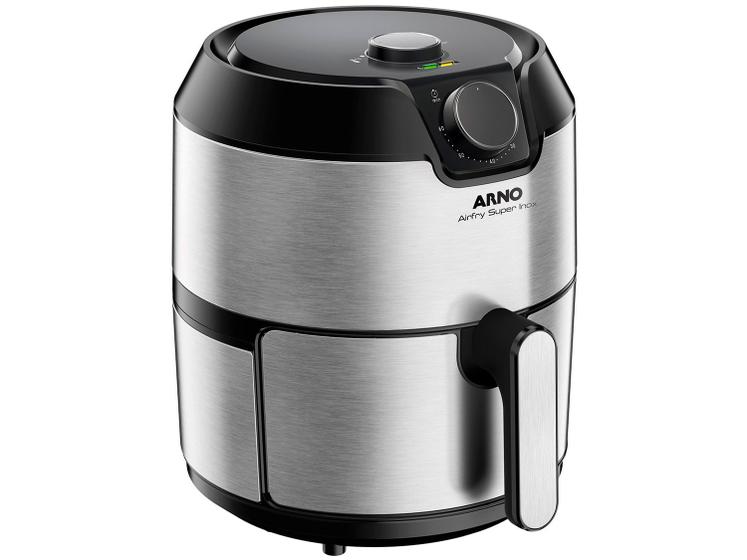 Fritadeira Elétrica Sem Óleo/Air Fryer Arno Airfry Super BFRY Preta e Inox 4L com Timer