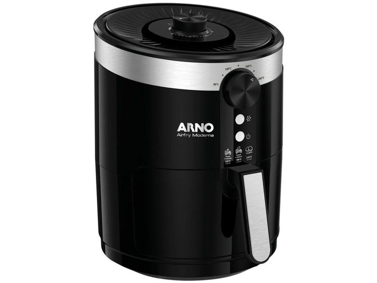 Fritadeira Elétrica sem Óleo/Air Fryer Arno Moderna PFRY Preta 3,5L com Timer Fritadeira