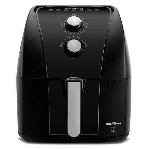 Fritadeira Elétrica Sem Óleo Air Fryer Britânia 5.5L 1500W BFR50 Redstone com Inox Menor preço em Fritadeira Elétrica Sem Óleo Air Fryer Britânia 5.5L 1500W BFR50 Redstone com Inox