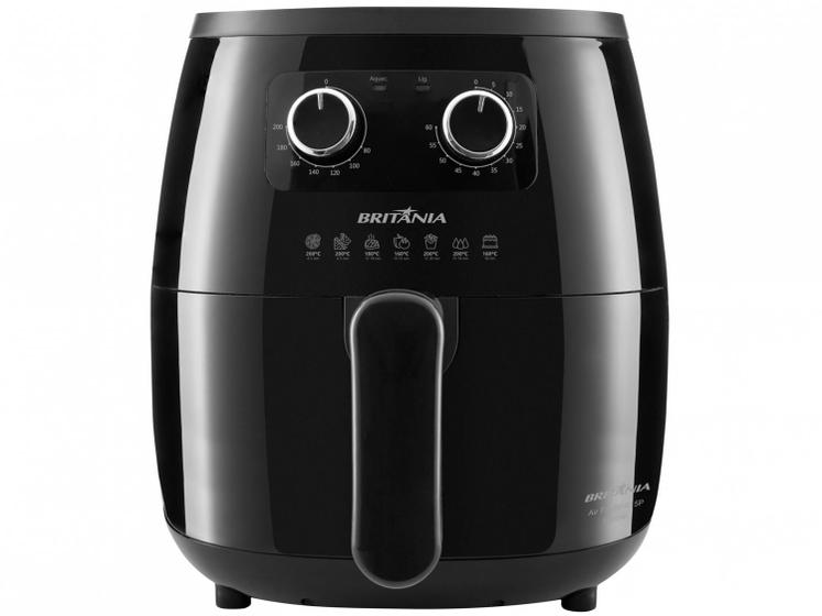 Fritadeira Elétrica sem Óleo/Air Fryer Britânia BFR15P Preta 5L com