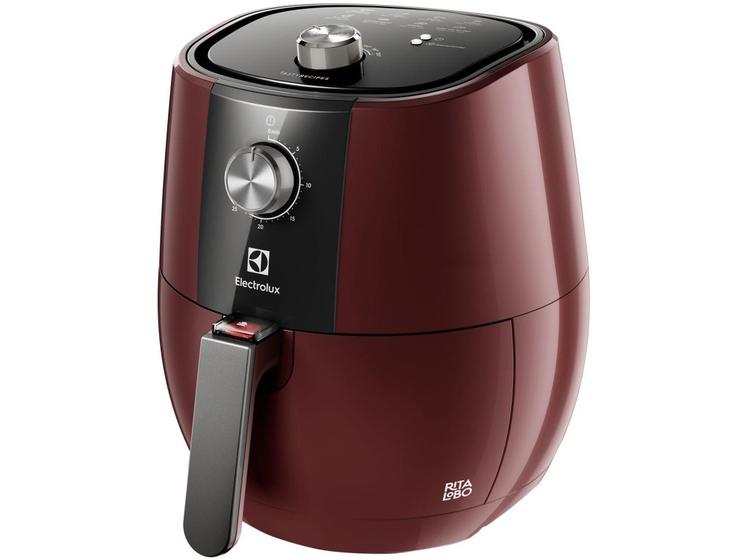 Imagem de Fritadeira Elétrica sem Óleo/Air Fryer Electrolux - Efficient por Rita Lobo EAF31 Dark Red com Timer