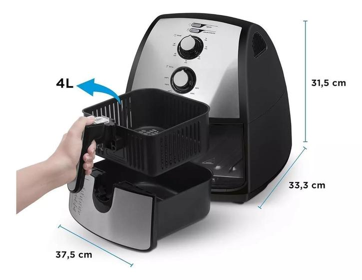 Imagem de Fritadeira Elétrica Sem Óleo/Air Fryer Midea 4 L Com Timer