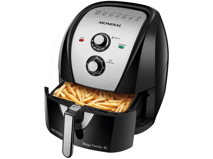 Fritadeira Elétrica sem Óleo/Air Fryer Mondial AFN80BI Preta e Inox