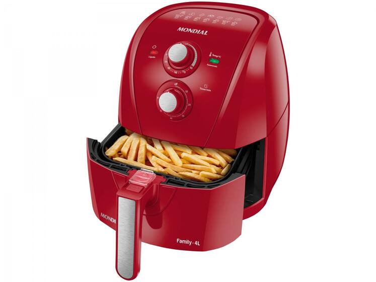 Fritadeira Elétrica sem ÓleoAir Fryer Mondial - AFN40FR Vermelha 4L com Timer - Fritadeira Elétrica e Acessórios - Magazine Cbeneficio