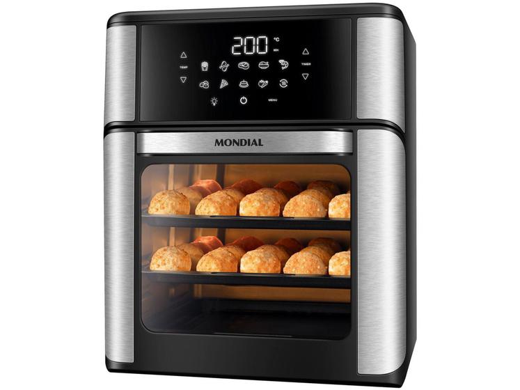 Imagem de Fritadeira Elétrica sem óleo/Air Fryer Mondial - AFO-12L-BI Oven Preta 12L com Forno