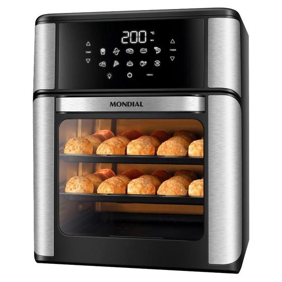 Fritadeira Elétrica Sem Óleo/Air Fryer Mondial AFO-12L-BI Menor preço em Fritadeira Elétrica Sem Óleo/Air Fryer Mondial AFO-12L-BI