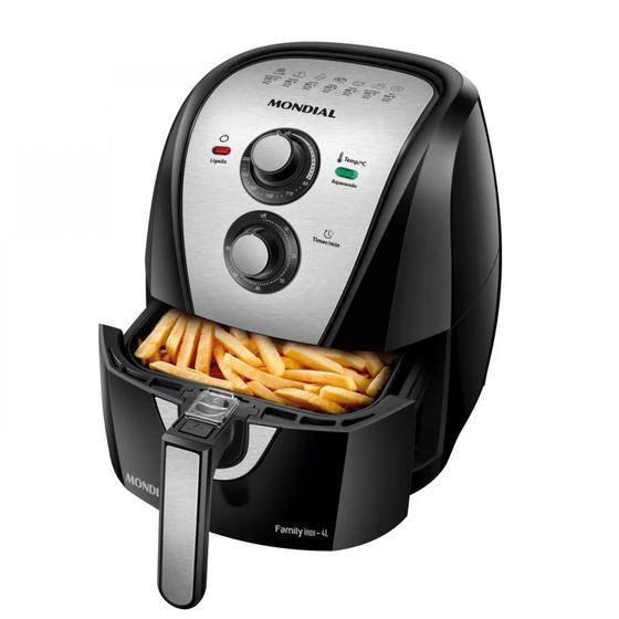 Imagem de Fritadeira Elétrica sem Óleo/Air Fryer Mondial Family AFN40BI Preto 4L Com Timer 127V