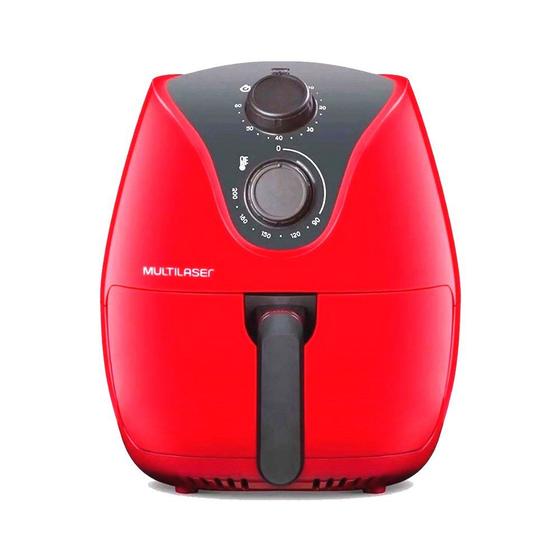 Fritadeira Elétrica sem Óleo Air Fryer Multilaser 4l Vermelha 1500w